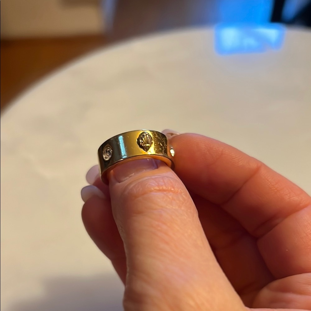 Kurt Geiger Gold Ring with Gemstones - Picture 3 of 6